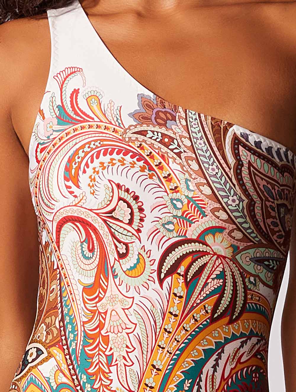 Maiô Ombro Único Estampado Capri