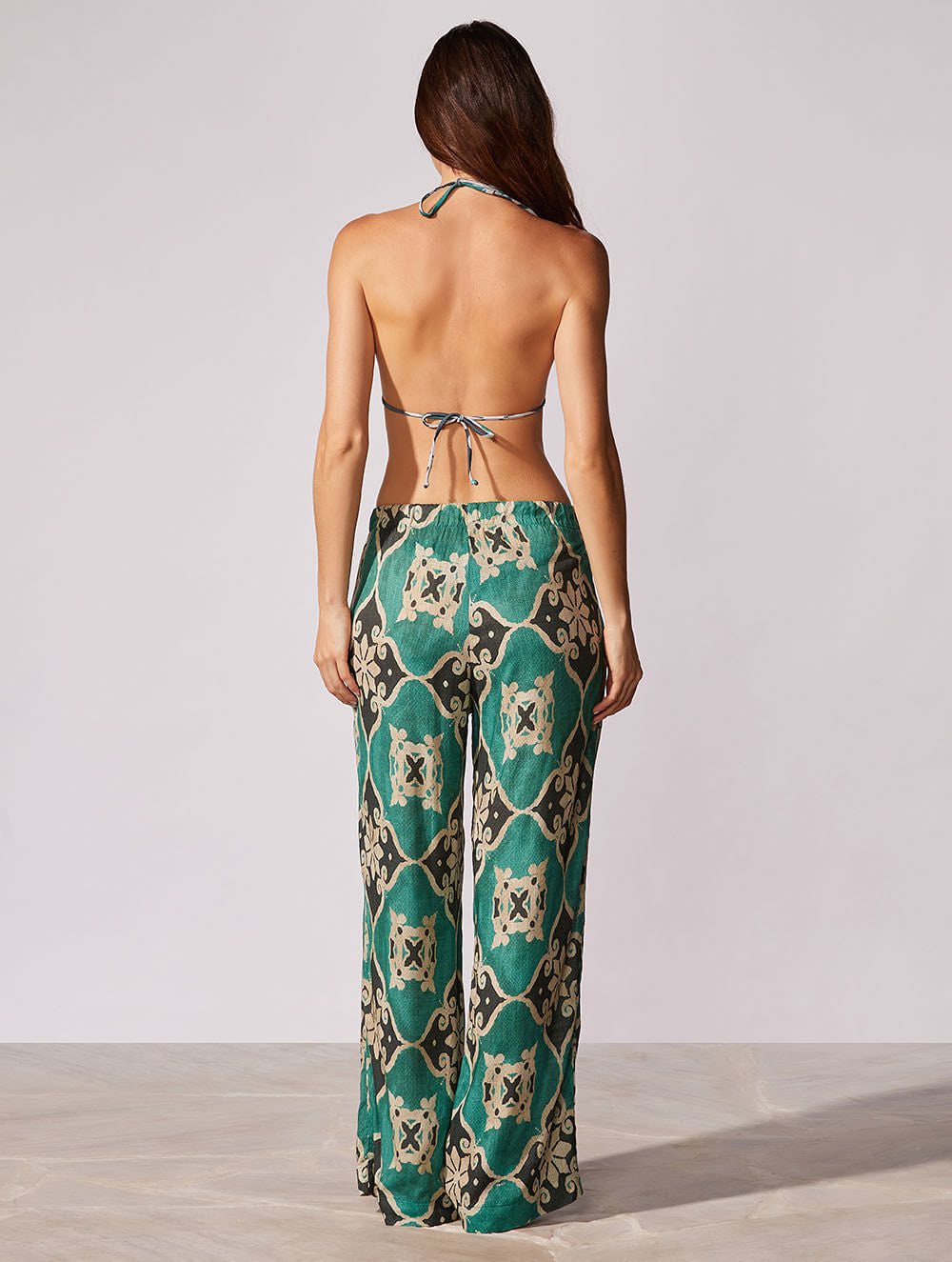 Calça Pantalona Estampada Nice