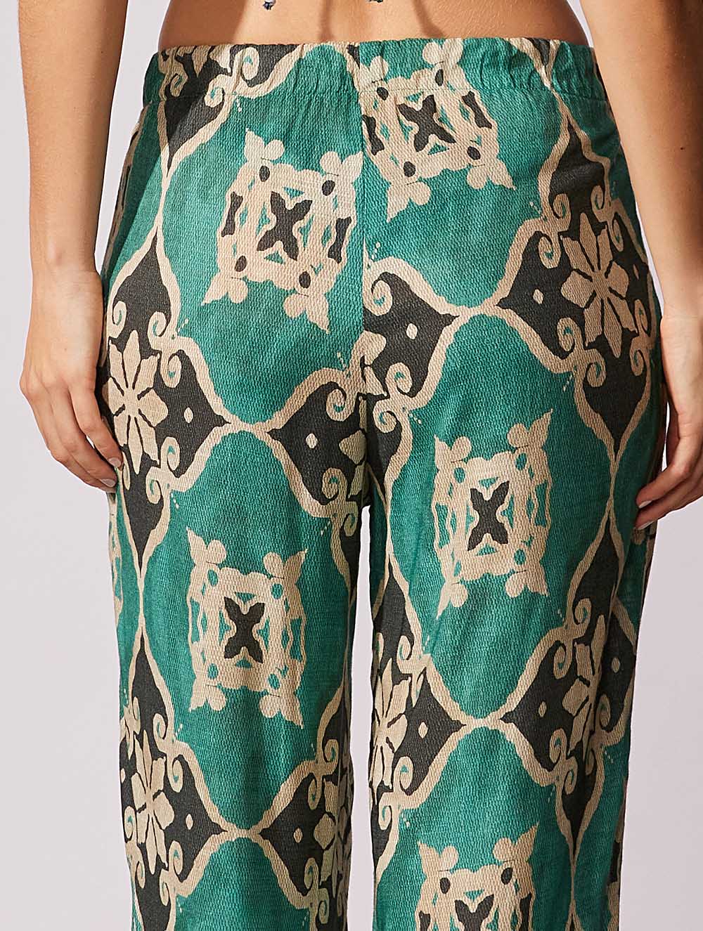 Calça Pantalona Estampada Nice