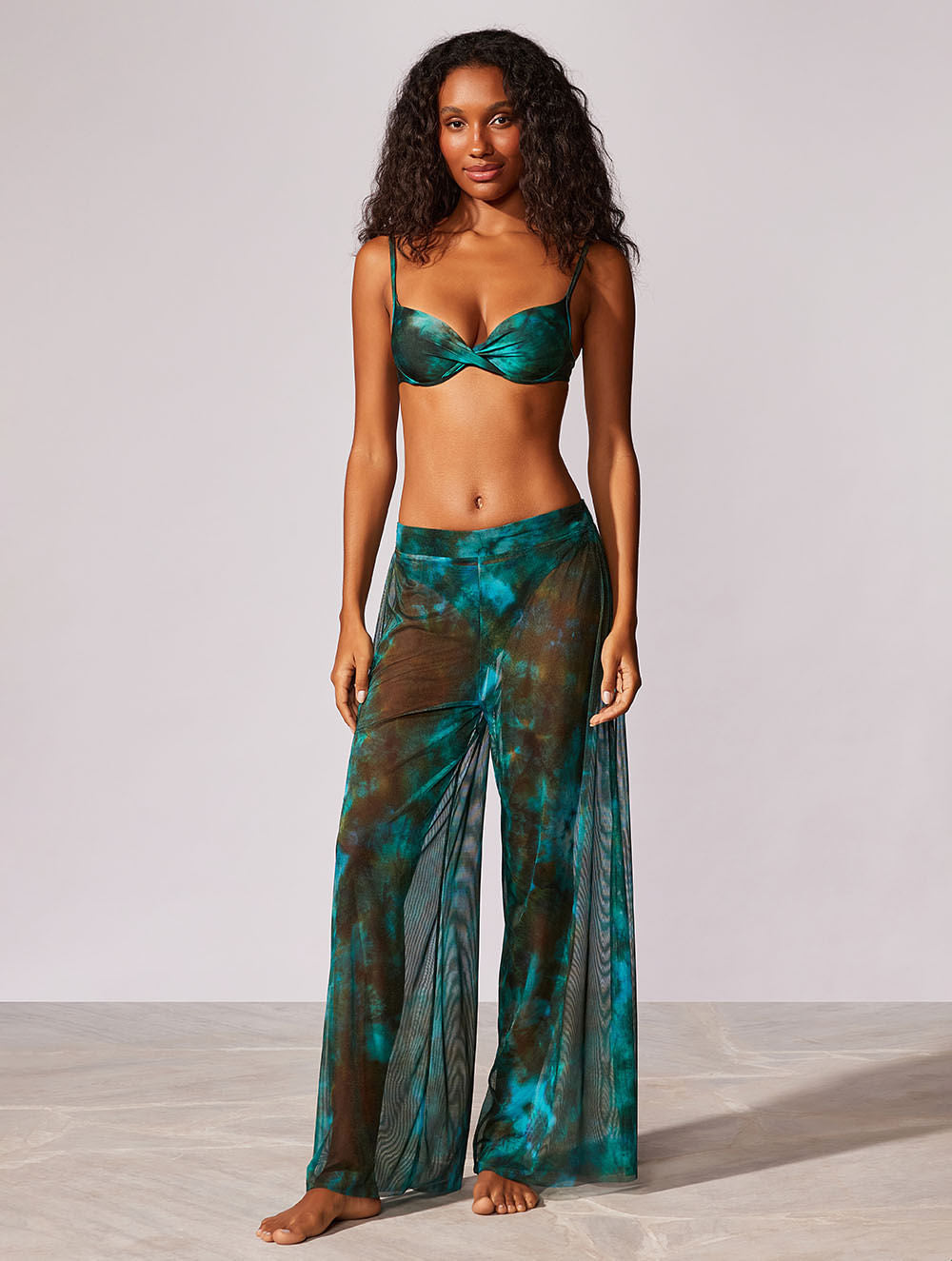 Calça Pantalona Estampada Saint Tropez