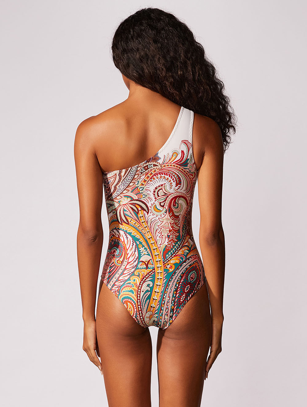 Maiô Ombro Único Estampado Capri